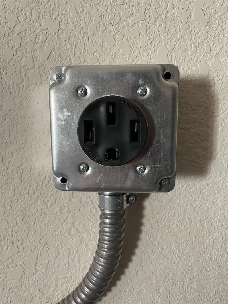 NEMA 14-50 outlet installed for Electrical Panel Upgrade in El Rio